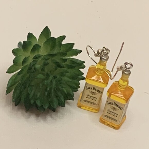 Whiskey Earring, Liquor Earring, Gift Idea, Alcohol Earring, Silly Earring - Picture 2 of 4